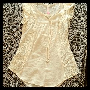 Ivory whimsical blouse